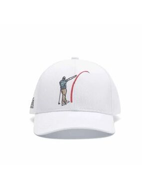 Golf Gods Australia Mad Slicer White SnapBack Golf Hat with Curved Brim